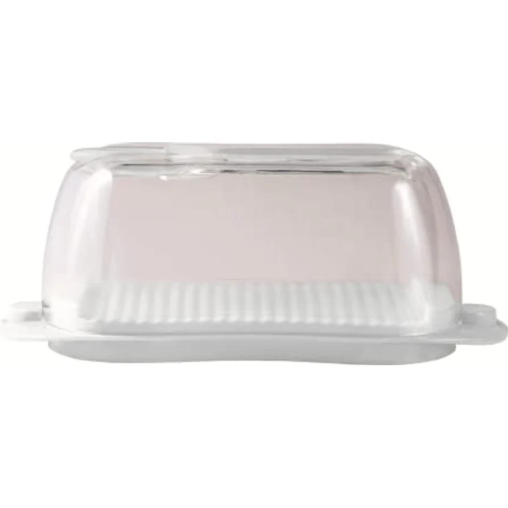Snips | Butterdose 0,50 L | Platte mit 2 Sicherheitsverschlüssen | Durchsichtige Glocke Spalm Butter | Butterdose Kunststoff | Maße 18 x 10 x 7 cm | Hergestellt in Italien | BPA- und phthalatfrei – Bild 1