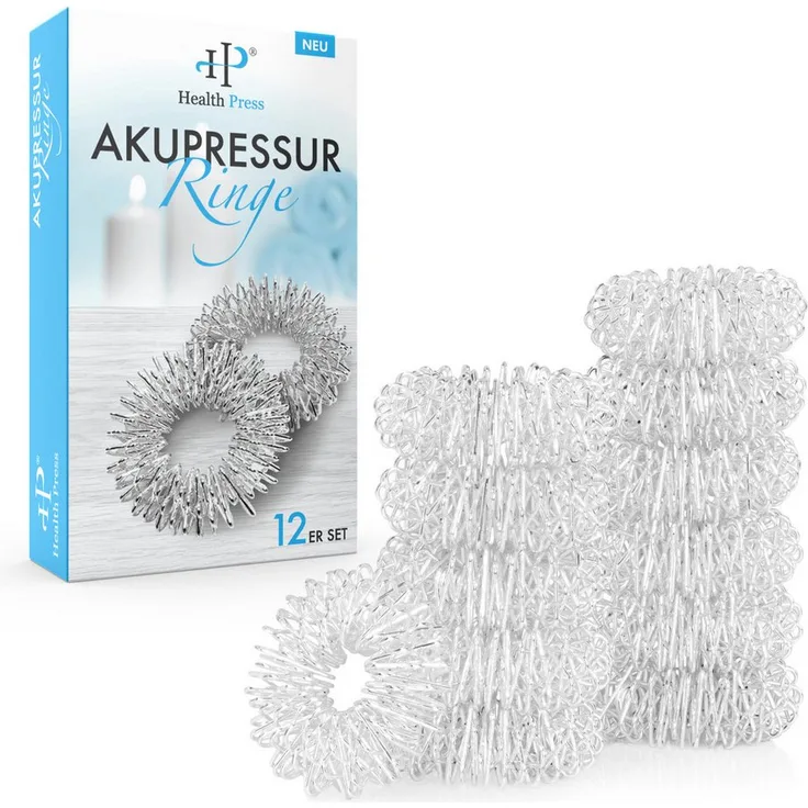 Health Press Shiatsu-Akupressurgerät, 12-tlg. mit 210 Druckpunkten