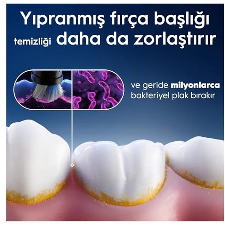 Oral-B iO Gentle Care, Ersatzbürsten für empfindliches Zahnfleisch, 4 Stück mit Farbwechsel-Borsten – Bild 3