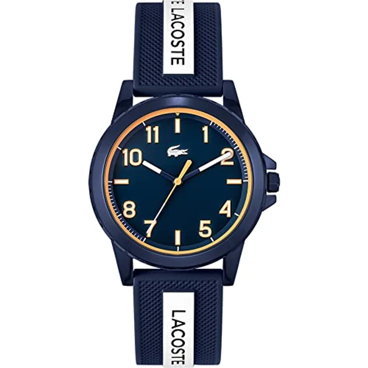 Lacoste Analog Quarzuhr Unisex mit Blaues Silikonarmband - 2020142