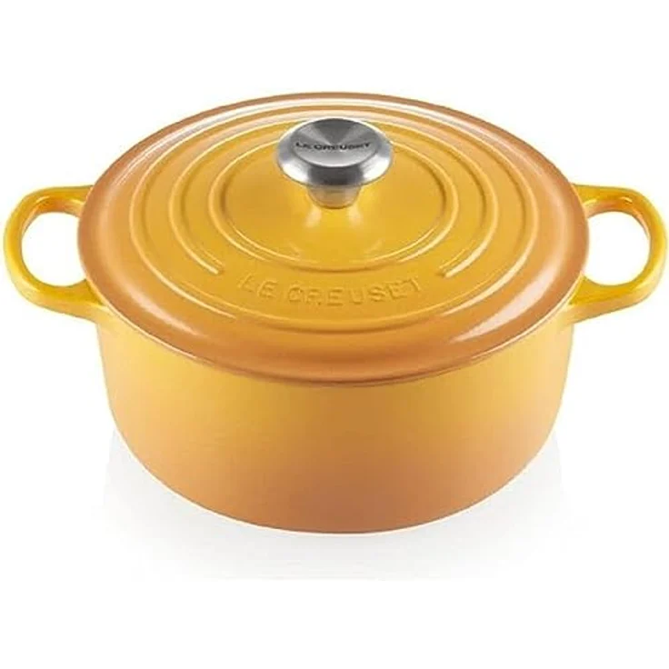 Le Creuset Signature Gusseisen-Bräter mit Deckel, Ø 24 cm, Rund, Nectar - Für alle Herdarten und Induktion geeignet, Volumen: 4,2 l, Made in France – Bild 1