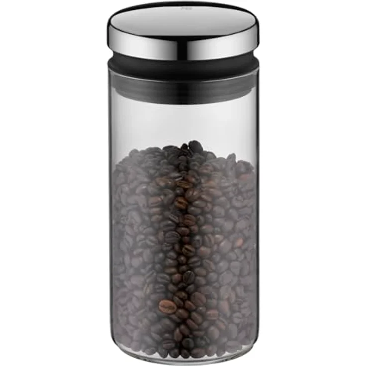 WMF Depot Vorratsdose Glas 1,0l, Höhe 21,5 cm, Vorratsglas mit Deckel, Kaffeebohnen Behälter, Müslidose, Frischhaltedose mit große Einfüllöffnung – Bild 4