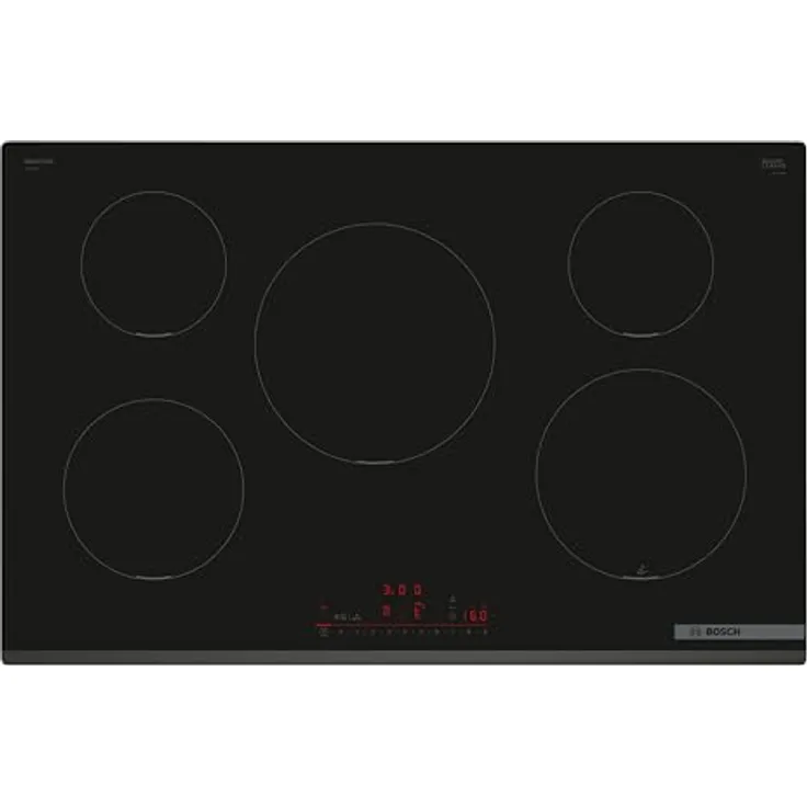 Bosch PIV831HC1E Serie 6, Smartes Induktionskochfeld 80 cm, rahmenlos, Dunstabzugshauben-Steuerung, Bratsensor Assist, Power Boost, schwarz