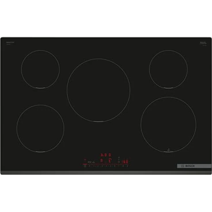 Bosch PIV831HC1E Serie 6, Smartes Induktionskochfeld 80 cm, rahmenlos, Dunstabzugshauben-Steuerung, Bratsensor Assist, Power Boost, schwarz – Bild 1