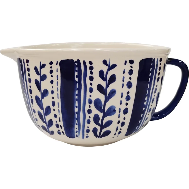 neuetischkultur Rührschüssel Keramik gemustert, Landhausstil, Ø 21,5 cm, 2700 ml