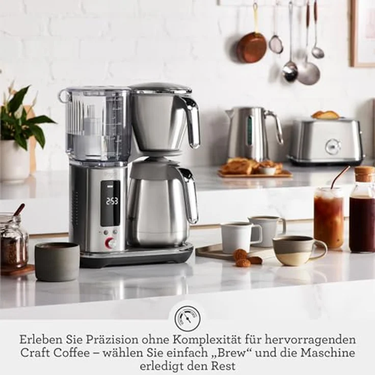 Sage The Luxe Brewer Thermal, Ein-Tasten-Kaffeebereiter mit Doppelwand-Karaffe, SCA Gold-Tassen-Standard, Cold Brew Programm, 1,77L – Bild 2