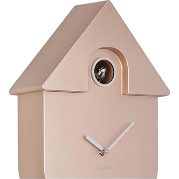 Karlsson Kuckucksuhr Modern Cuckoo Metallic, Rose Gold, 21.5x8.5x41cm, Rechteck, Thermoplast, Wanduhr für Wohnzimmer – Bild 3