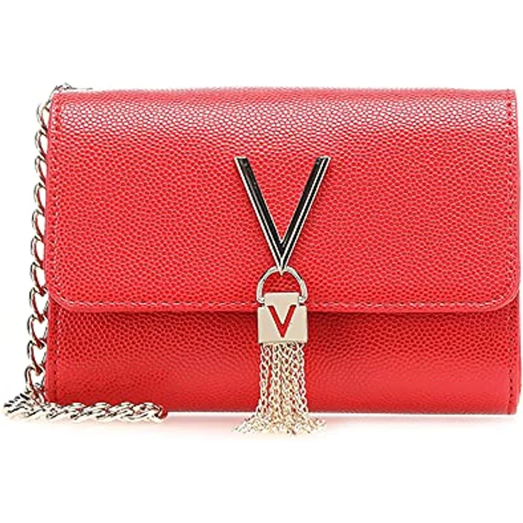 VALENTINO BAGS Umhängetasche DIVINA, Damen Handtasche mit Schnappverschluss, Lederimitat, Kettentasche - Schwarz – Bild 7