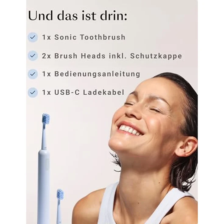 ALPINE WHITE Sonic Toothbrush - Elektrische Schallzahnbürste mit bis zu 40'000 Schwingungen pro Minute und 3 Intensitätsstufen – Bild 4