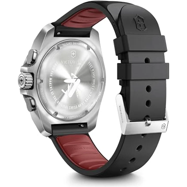 Victorinox Herren-Uhr I.N.O.X. Chrono, Herren-Armbanduhr, analog, Quarz, Wasserdicht bis 200 m, Gehäuse-Ø 43 mm, Armband 21 mm, 140 g, Schwarz – Bild 3
