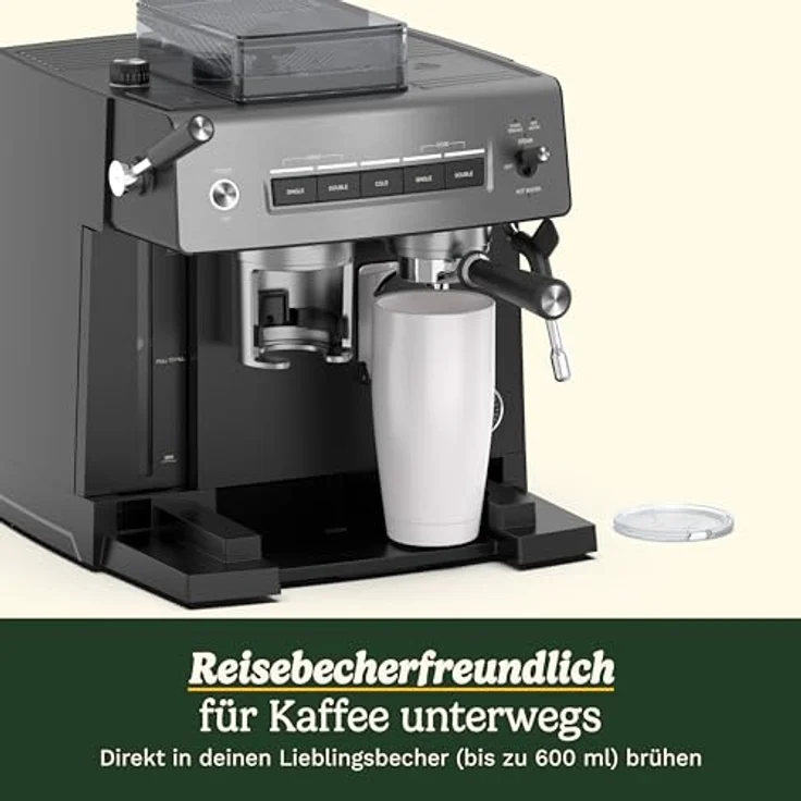 Cuisinart Bean-to-Cup Espresso Machine, Siebträgermaschine mit 20 bar Druck, 2,2 l Wassertank, Schwarz und Silber – Bild 9