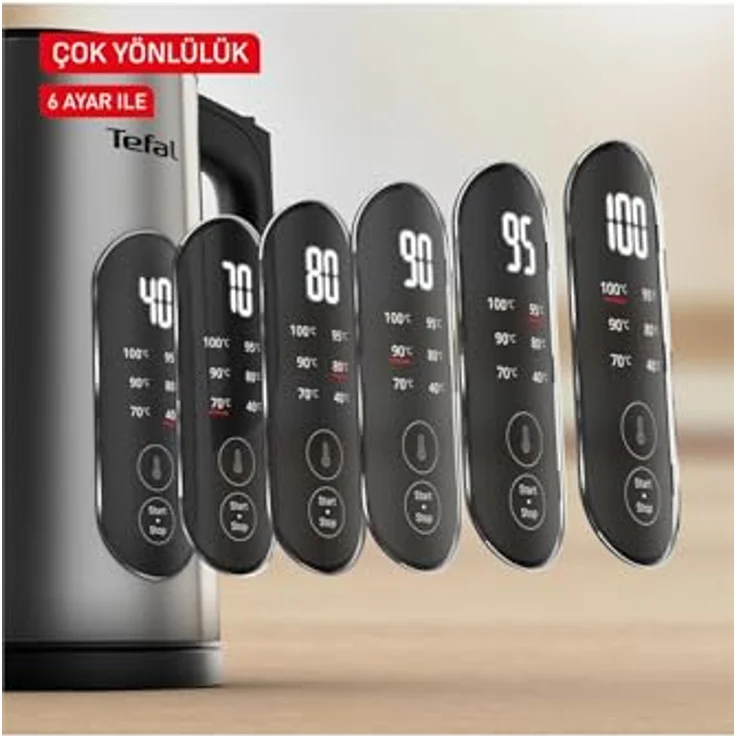 Tefal Selezione, Wasserkocher, Silber und Schwarz, prüffähiger und kabelloser Design-Wasserkocher – Bild 4