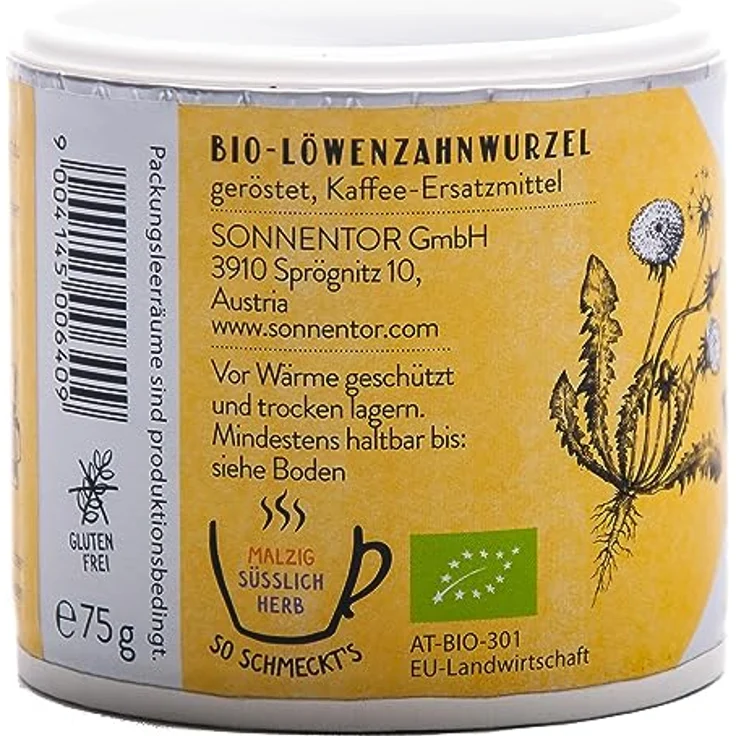 Sonnentor Löwenzahnwurzel Bio, 75 g Pulver als Kaffee-Ersatz aus gerösteter Bio-Wurzel – Bild 3