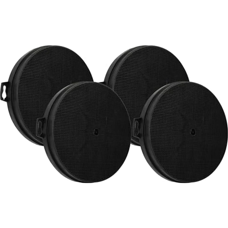 vhbw 4x Aktivkohlefilter für Dunstabzugshauben, kompatibel mit Baumatik AG900GL, AG600SS, BE600GL, B163SS, B16.3SS, AS18SS, AG900L, 21 cm, schwarz – Bild 1