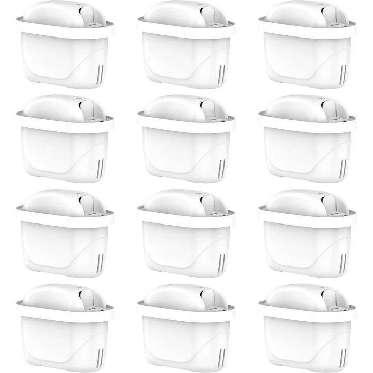 GLACIER FRESH Wasserfilterkartuschen 12er Pack, kompatibel mit BRITA Maxtra+, reduziert PFAS, Chlor und Metalle