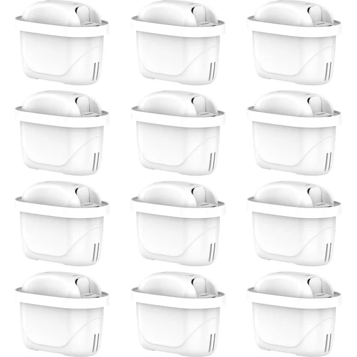 GLACIER FRESH Wasserfilterkartuschen 12er Pack, kompatibel mit BRITA Maxtra+, reduziert PFAS, Chlor und Metalle