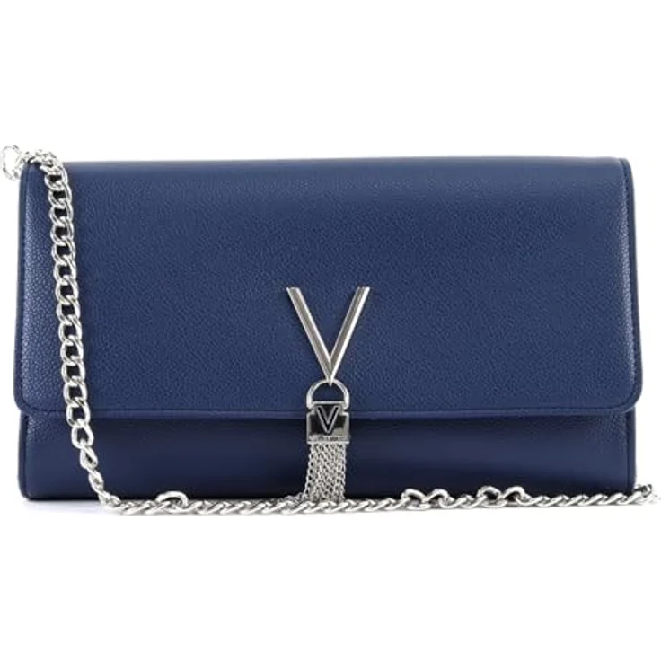 Valentino Divina Lady Clutch, Damen Handtasche in Blau mit abnehmbarem Schulterriemen und Magnetverschluss, 27 cm breit – Bild 3