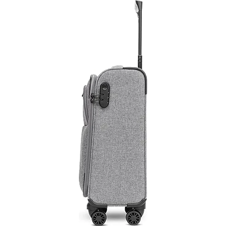 REDOLZ Essentials 12 Cabin Weichschalen Kabinen-Koffer | Leichter Trolley mit 4 Doppelrollen für Damen & Herren 37 x 23 x 55 cm – Bild 2