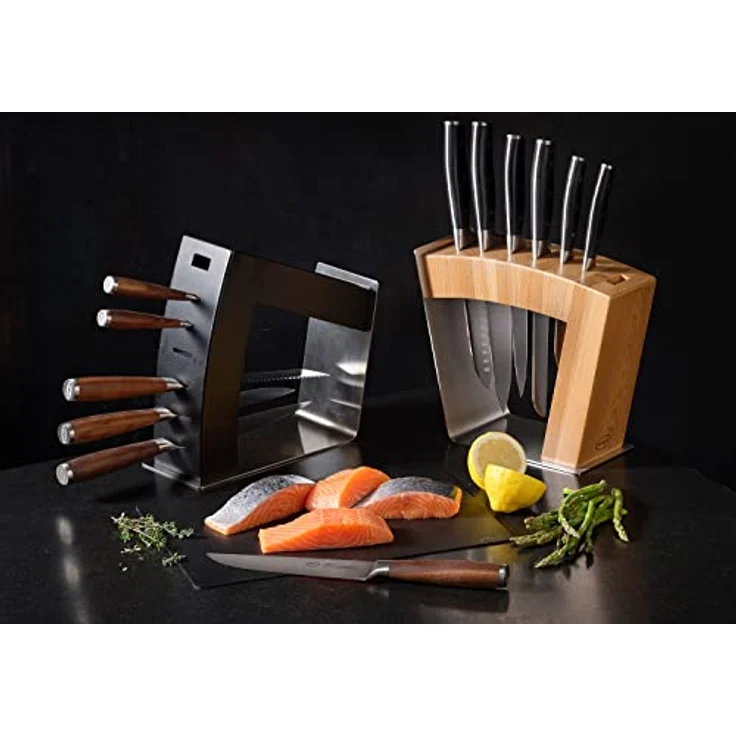 RÖSLE Messerblock MoveX Schwarz - Flexibler Messerblock ohne Messer, 2 Positionen, rutschfester Stand, sichere Aufbewahrung – Bild 2