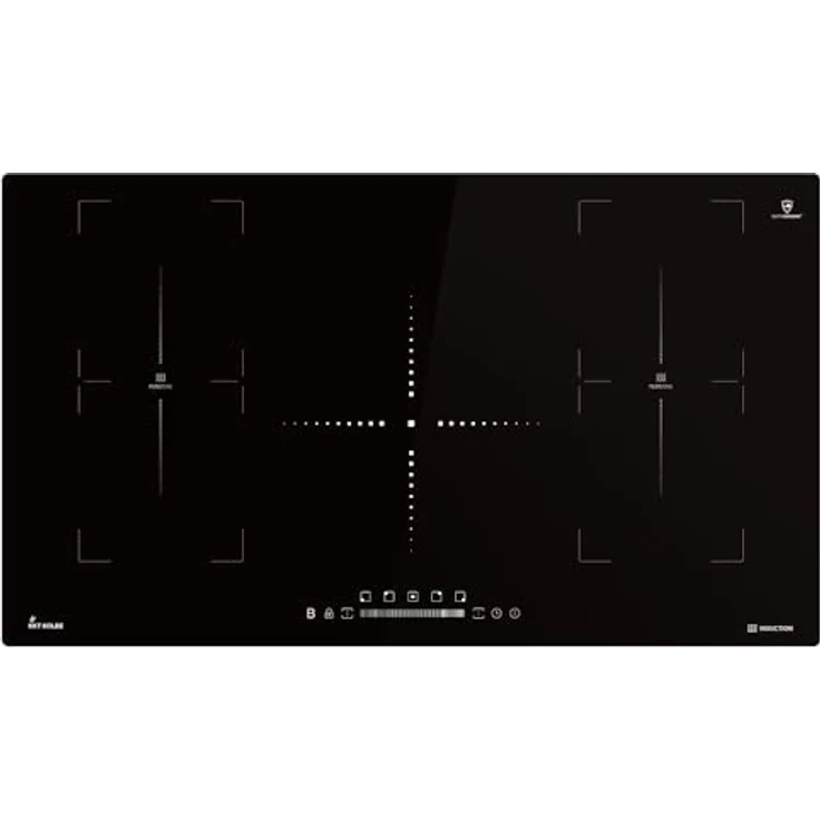 KKT KOLBE Induktionskochfeld 90 cm Autark | 5 Platten | 9 Stufen | Rahmenlos | Schnellaufheizung | Touch Slider | Timer | Topferkennung | IH89005FZ – Bild 1