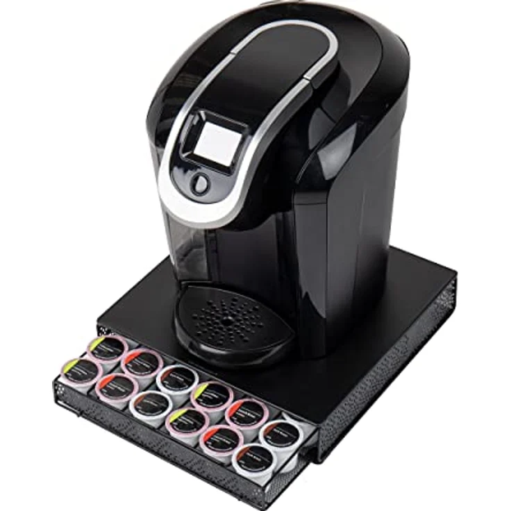 Mind Reader MTRAY-BLK Aufbewahrungsbox für Kaffeekapsel, Metallnetz, Schwarz Square 36, Kapazität 36 Capacity schwarz – Bild 5
