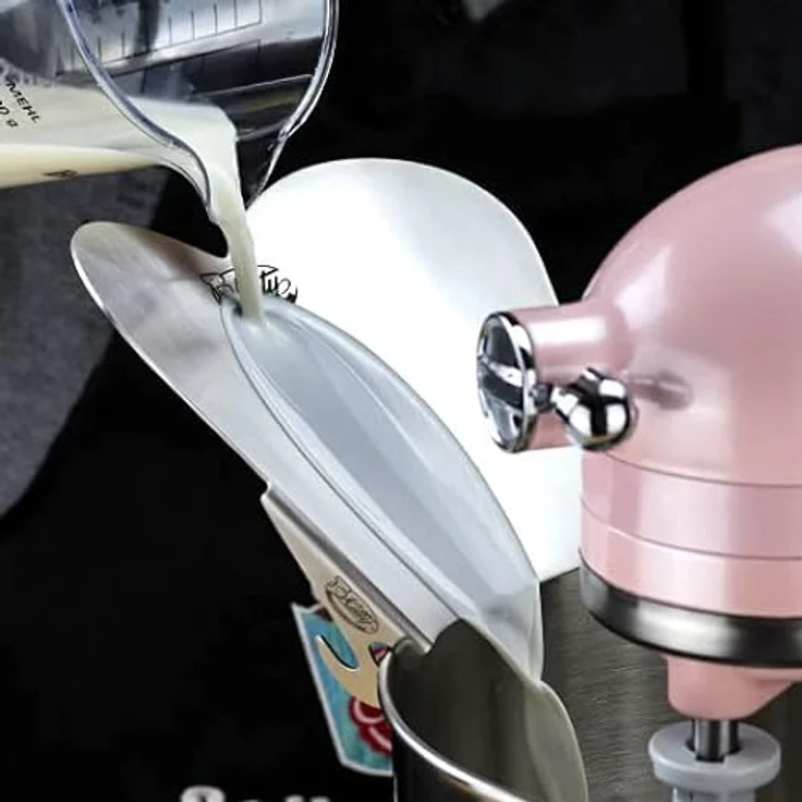 Kitty Professional Einfüllhilfe Edelstahl Herzschütte für Küchenmaschinen | Zubehör: Zutaten Trichter Einfülltrichter Küchenhelfer Backzubehör kompatibel Kitchenaid Kitchen Aid Schüssel Rührschüssel – Bild 3