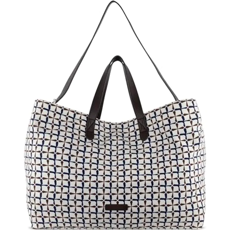 bugatti Finn Shopper Tasche XL, 77 cm x 29.5 cm x 41 cm, 100% Canvas, weiss