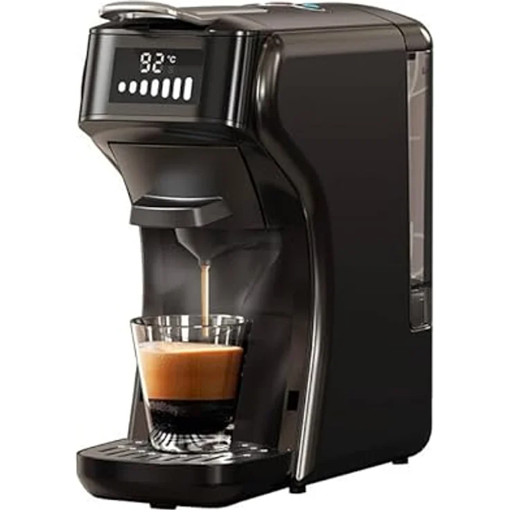 HiBREW H1B-black, 5-in-1 Kapselkaffeemaschine mit 20 Bar Pumpendruck, Schwarz – Bild 2