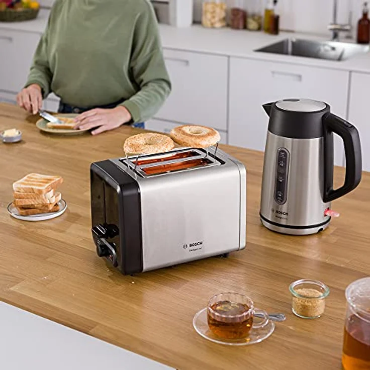 Bosch DesignLine TAT4P420 Toaster, 2 Scheiben, Edelstahl-schwarz – Bild 11