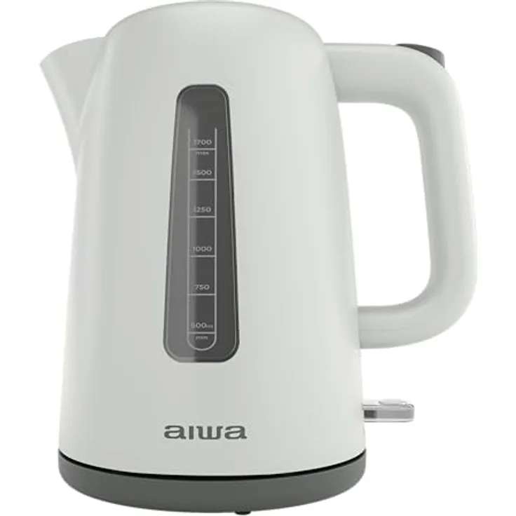 AIWA MIZUCHI AKT-2000 Wasserkocher, 1,7L, 2200W, kabellos, 360°-Sockel, Strix-System, abnehmbarer Filter, BPA-frei, weiß