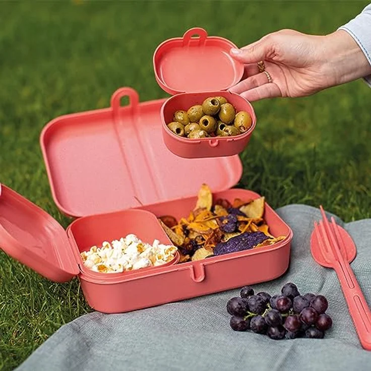 Koziol Lunchbox Pascal Ready 4-teilig, Blau, Biokunststoff, Set, Ohne Motiv – Bild 6