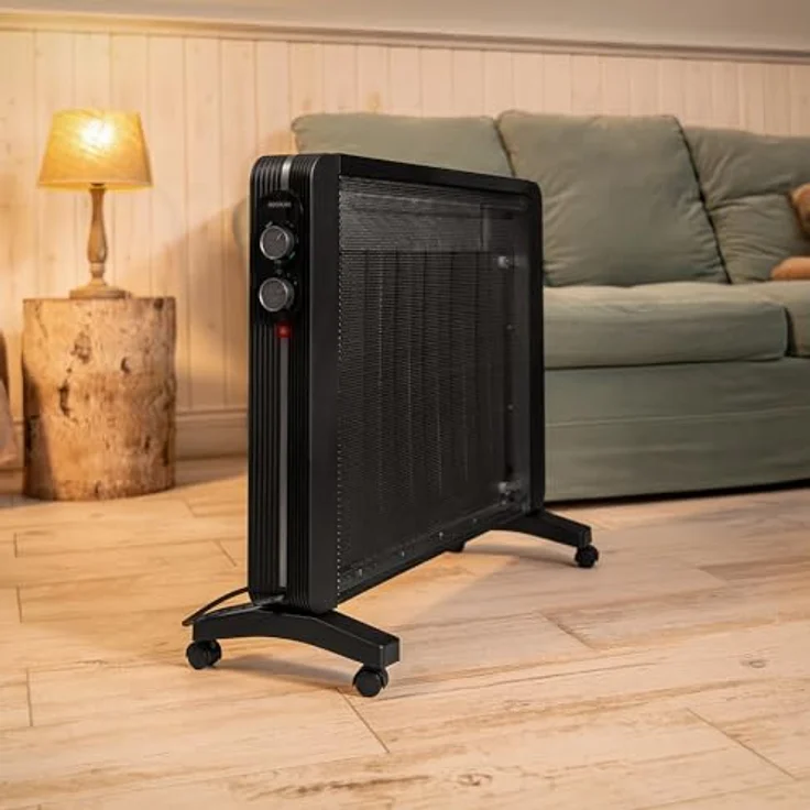 Cecotec Mica-Heizplatte Ready Warm 2000 Now, 2000 W, einstellbares Thermostat und 2 Leistungsstufen, Strahlungs- und Konvektionswärme, Abdeckungsbereich 25 m², weiß – Bild 5