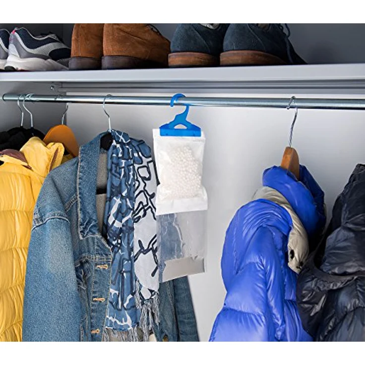 Sichler Haushaltsgeräte Raumentfeuchter: 3er-Set XL-Kleiderschrank-Entfeuchter zum Aufhängen, je bis zu 450 ml (Luftentfeuchter für Schrank, Entfeuchter Schrank, Kleiderbügel) - Preisvergleich – Bild 3