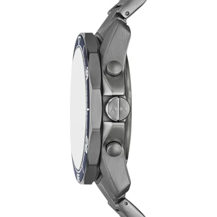 Armani Exchange Herren Analog Quarz Uhr mit Edelstahl Armband AX1967, 44mm Gehäuse, blaues Zifferblatt, wasserdicht bis 100m – Bild 4