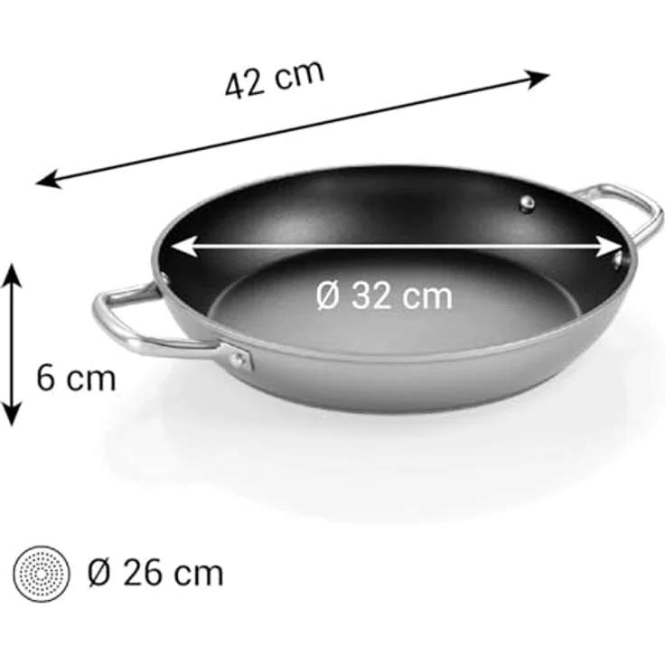 Tescoma Bratpfanne GrandCHEF+, 32 cm, mit 2 Griffen, hochwertiger Antihaftbeschichtung, induktionsgeeignet, spülmaschinenfest – Bild 3
