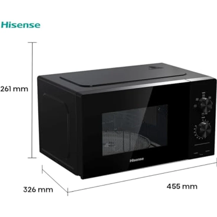 Hisense H20MOBP1 Mikrowelle, Standgerät, 20 L Garraum, 700 W, Timer, Auftauen, schwarz – Bild 9