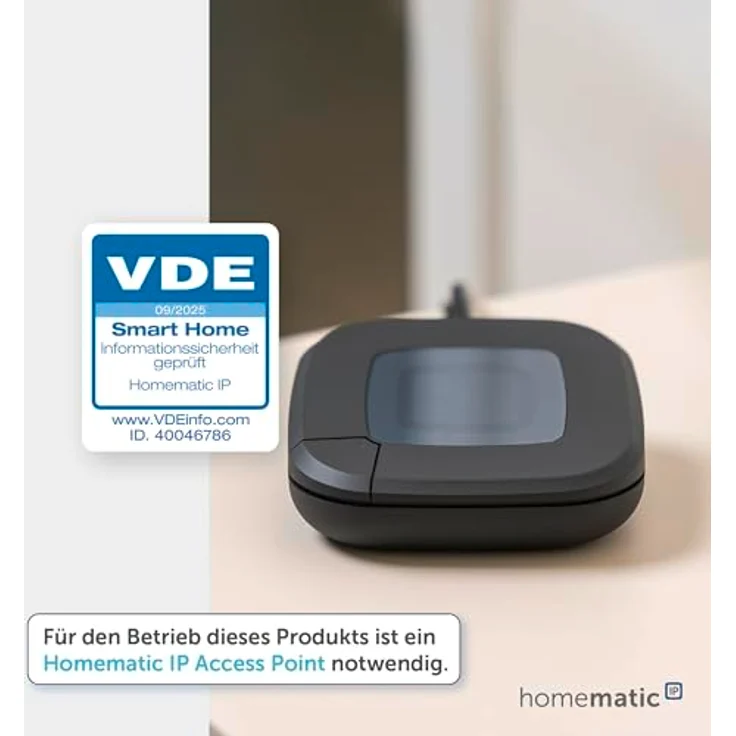 HomeMatic Homematic IP Glas-Wandthermostat HmIP-WGT-A, elegantes Echtglas-Design, steuerbar via App und Sprachassistenz, Schwarz – Bild 4