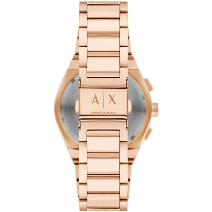 Armani Exchange AX4188, Herren Analog Quarz Uhr mit roségoldfarbenem Edelstahl Armband, braunem Zifferblatt, 42 mm Gehäuse, wasserdicht bis 50 m – Bild 5