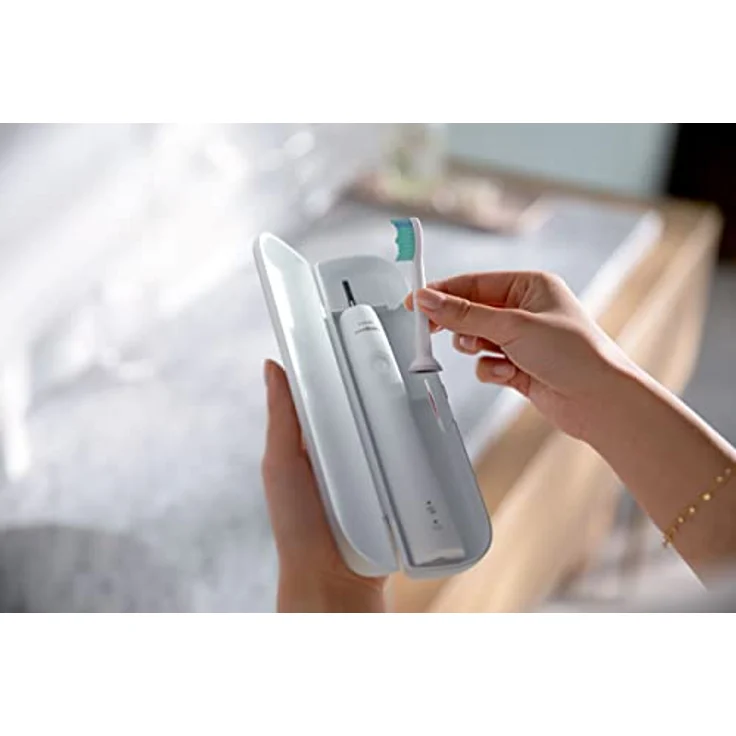 Philips Sonicare 3100 elektrische Schallzahnbürste mit Drucksensor und Ersatz-Erinnerung, HX3673/13, weiß – Bild 3