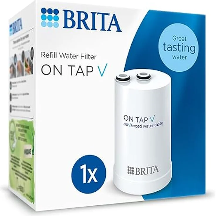 Brita Filter ON TAP V Pack 1, 600L Wasserfilterkartusche - Reduziert Mikropartikel, Schwermetalle - Kokosnuss-Aktivkohle, 4-stufige Filtration – Bild 2