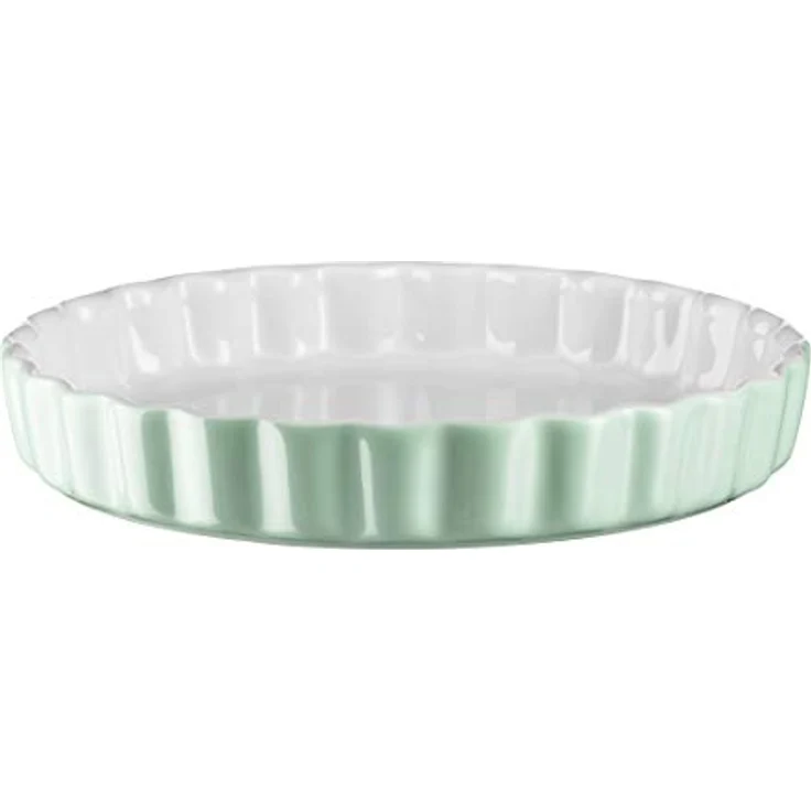 Mäser 931142 Serie Kitchen Time, Tarteform, Quicheform, runde Backform, kratz- und schnittfest, Ø 27 cm, Keramik, Grün – Bild 2