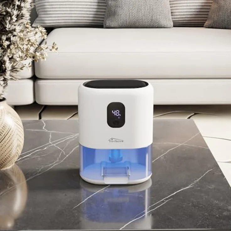 Tronitechnik® EF-02 Mini Luftentfeuchter, elektrisch bis 400 ml/24 h, 1 L Tank, LED-Farblicht, kompakt und leise für Räume bis 20 m² – Bild 5