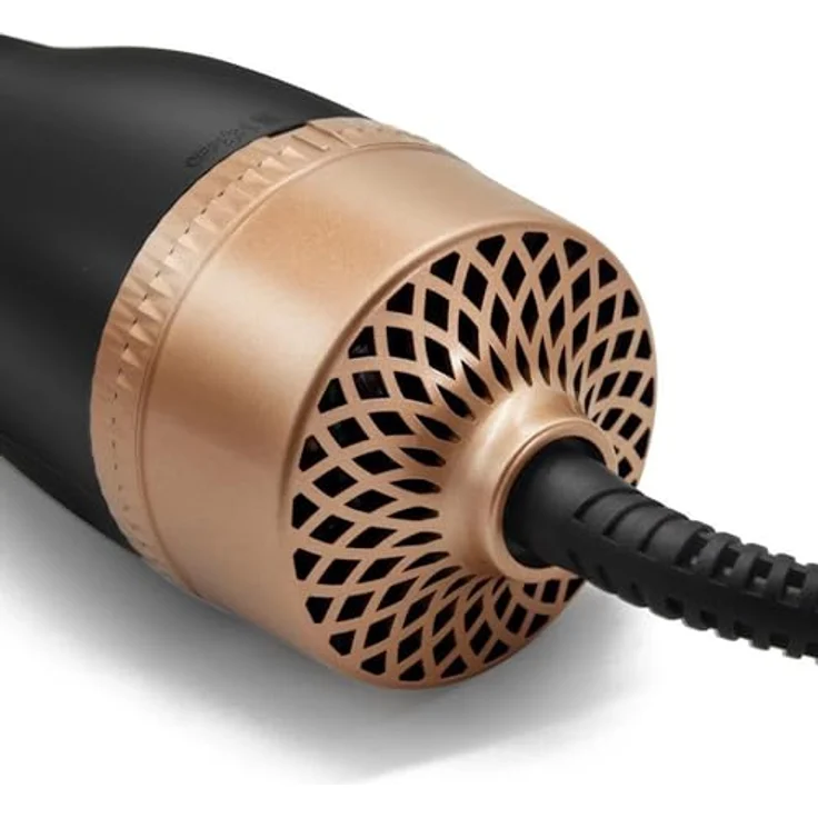 Lalano`S Cosmetics Haartrockner One Step Volumizer Hair Dryer Warmluftbürste 5 in 1 Hairstylist, 1200,00 W - Stylen, trocknen, glätten, bürsten und mehr für seidig glänzende Haare, schwarz – Bild 8