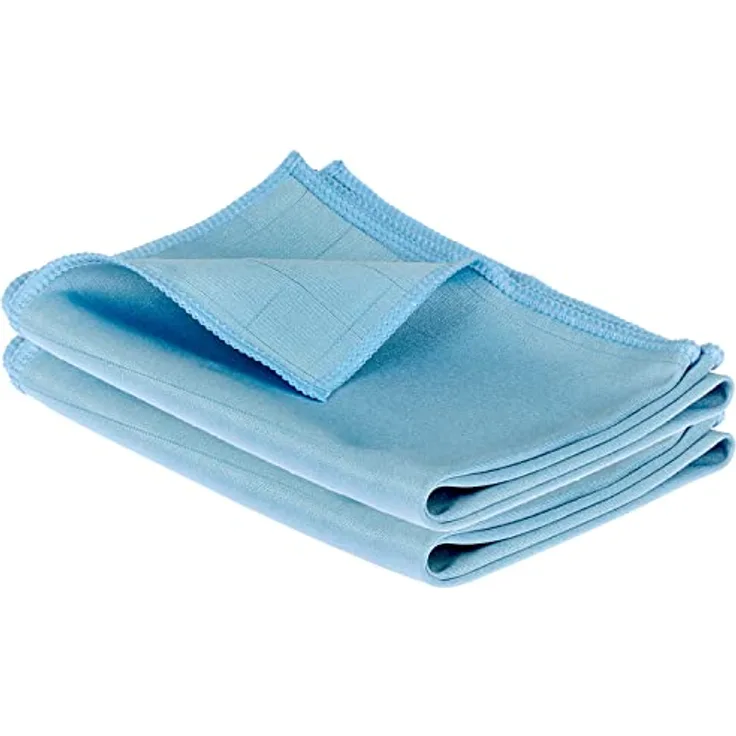 Mach1 2 Stück Mikrofasertuch 40x60cm Blau Premium Mikrofaser Glastücher mit 220 GSM in Profiqualität Keine Streifen und Schlieren – fusselfreie Scheibentücher für Haushalt, Büro, Auto