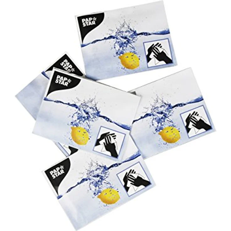 PAPSTAR 97200 Erfrischungstücher Citro, 14 x 14 cm, 250 Stück – Bild 1