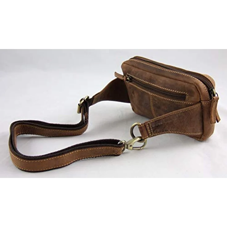 Greenburry Vintage Gürteltasche, 20 cm, Leder, braun – Bild 4