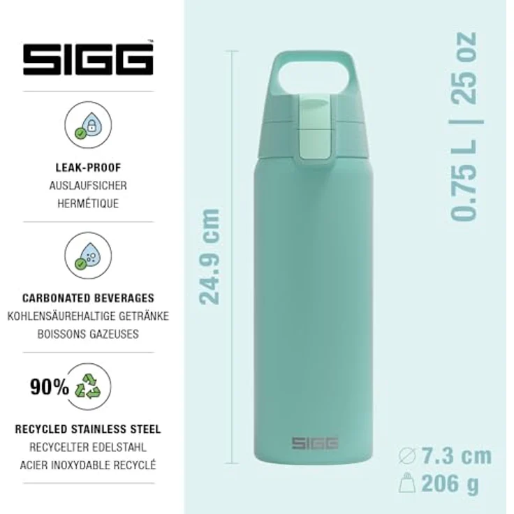 SIGG Trinkflasche Shield One Glacier 0,75L, hellblau – Bild 3