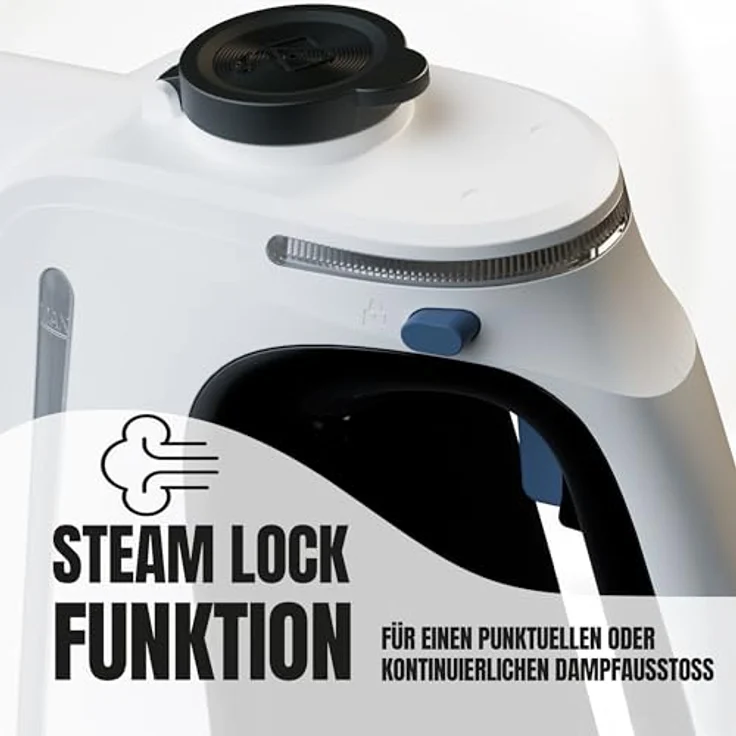 HEINRICHS Handdampfreiniger, Dampfreiniger mit 1350W, 550ml Wassertank, 3,0 Bar Dampfdruck, 30 Sek. Aufheizzeit, 5m Kabel, für Küche, Bad, Auto, Polster, Fenster – Bild 5