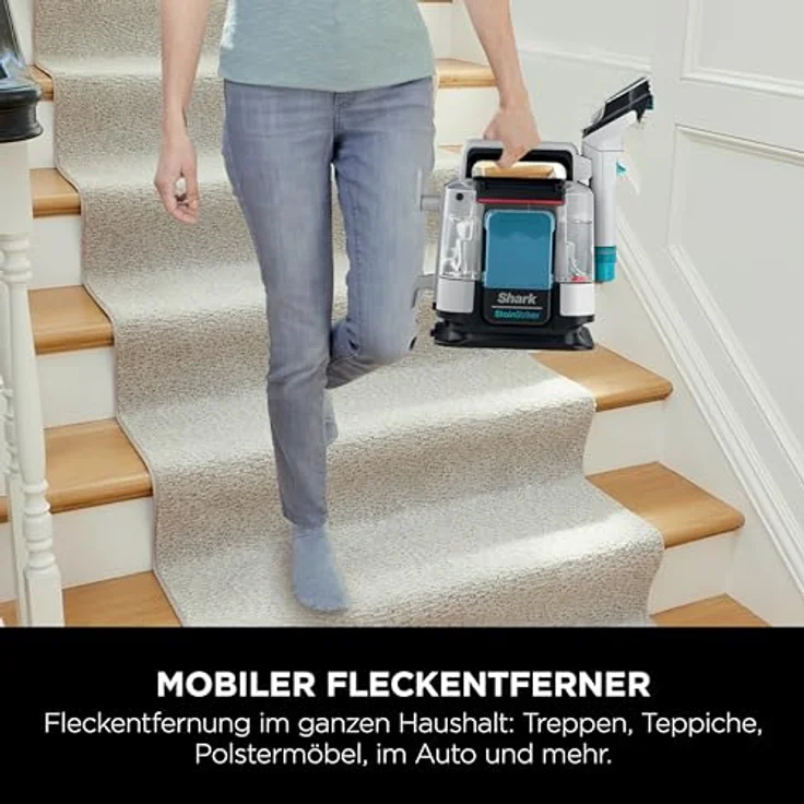 Shark Bodenstaubsauger PX200EUT Fleckenreiniger mit leistungsstarker Saugkraft und vielseitigem Zubehör, grau – Bild 6