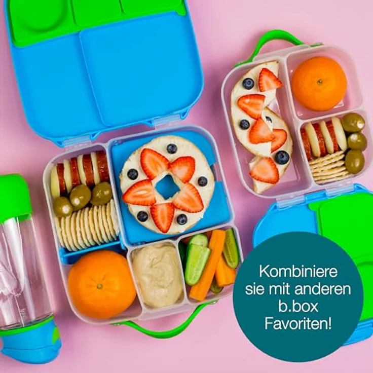 B.Box Lunchbox Spearmint, grün mit Fächern, herausnehmbarer Trennwand und Eisbeutel – Bild 7